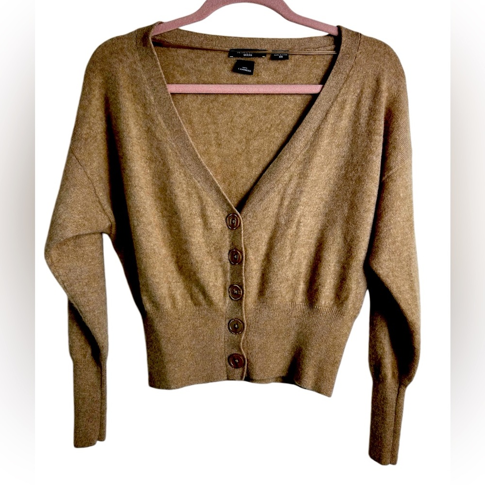 Marciano Guess cashmere cropped cardigan, XS, luxury elegant